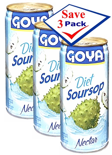 Goya Soursop Nectar - Diet 9.6 Oz Pack of 3